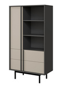 Bücherregal mit 2 Schubladen Beige/Anthrazit MALTS