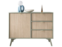 Kommode Scandi design Holz MARIA Eukalyptus / Scandi Fischgrät