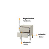  Nachttisch mit zwei Schubladen JUNA Beige