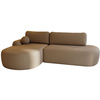 Rundes Ecksofa Beige