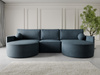 Komfortables Ecksofa U Form OLIO Blau