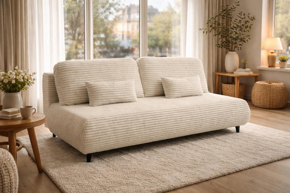 2 Sitzer Schlafsofa ohne Armlehnen creme NEO