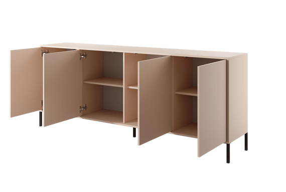 Kommode mit 4 Türen led NINA Beige