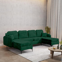Ecksofa U-form BELLA Grün