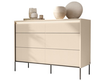 Stilvolle Kommode mit LED-Beleuchtung FLORE Beige