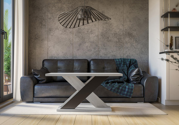 Couchtisch AMI Beton+Schwarz