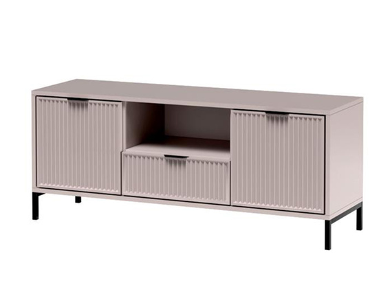 TV-Schrank mit 2 Klappen VIVAS geriffelte Front BLAU