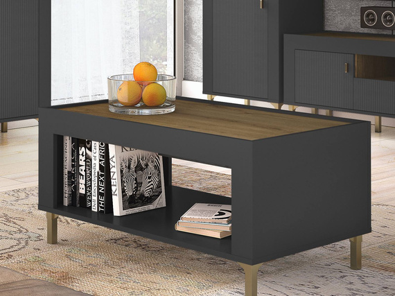 Couchtich mit Ablagefach Schwarz TRENDS