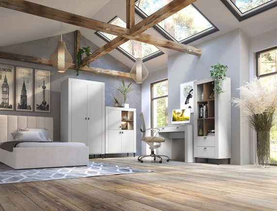 Garderobe mit 2 Türen TRENDS Weiß