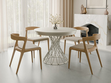 Modern Rund Esstisch 100–140 Kaschmir LUKO