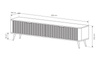TV-Schrank zweitürig mit gerifflete Front beige BELLO