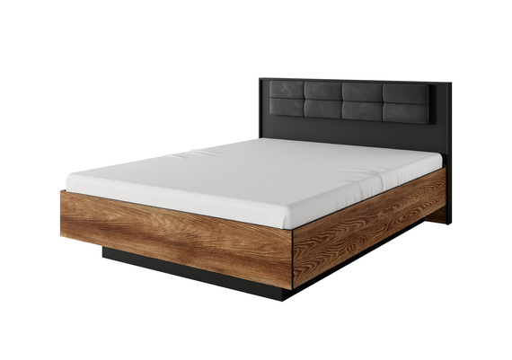 Bett mit Bettkasten GAFS Eiche kastanie+graphit