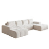 Modernes Ecksofa U Form Creme