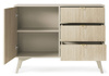 Kommode mit drei Schubladen GOLD Sandbeige 
