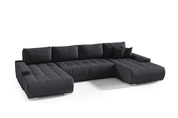 Großes Ecksofa in U-Form für Wohnzimmer MONA Beige