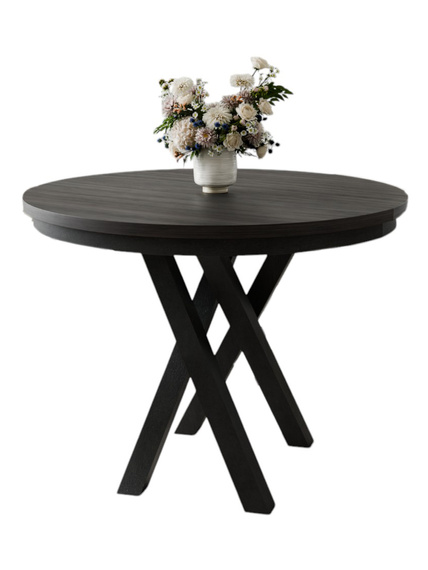 Esszimmer Rund LOFTO Schwarz Holz