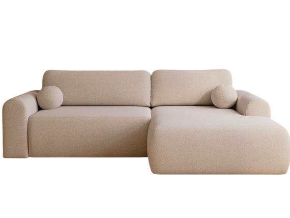Design Ecksofa in modernem stil hellbeige rechts AURA