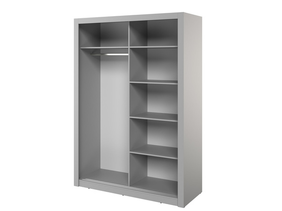 Schwebetürenschrank mit Spiegel ARTI Grau