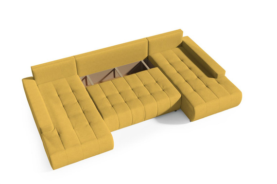 Großes Ecksofa in U-Form für Wohnzimmer MONA Beige