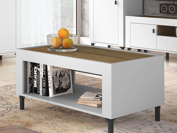 Couchtisch mit Ablagefach Weiß TRENDS