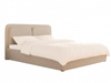 Modernes Beige Polsterbett mit Holzrahmen 200x200 LEA