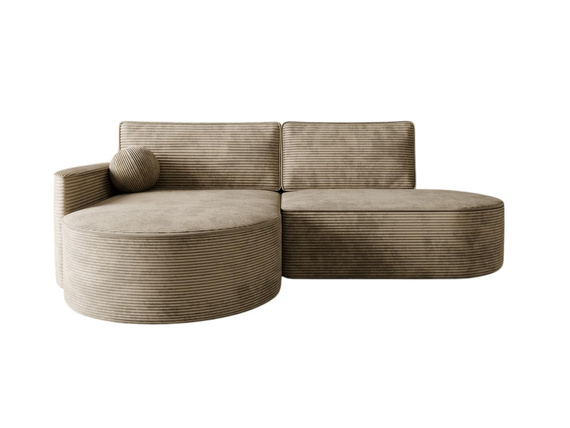  Ecksofa Exklusives L Form Sofa mit Stil Beige MORENO