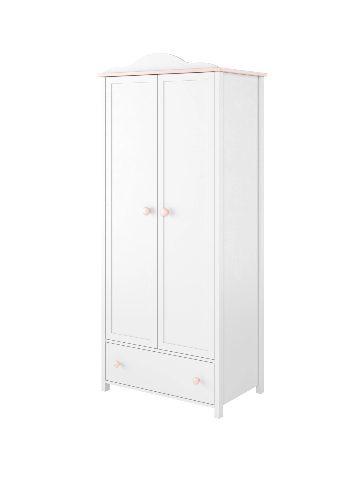 kleiderschrank für mädchen lara weiß/rosa lara | wohnbereich