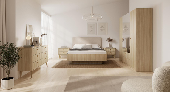Modernes Holzbett BOHOS Eiche