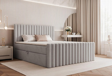 Boxspringbett mit Aufbewahrung Grau 160x200 MIAMI II