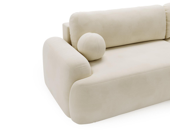 Elegantes Ecksofa L-Form OLIO Creme 