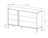 Schubkastenkommode sechs Schubladen led NINA Beige