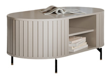 Couchtisch modern mit Lamellen MODERNO Schwarz