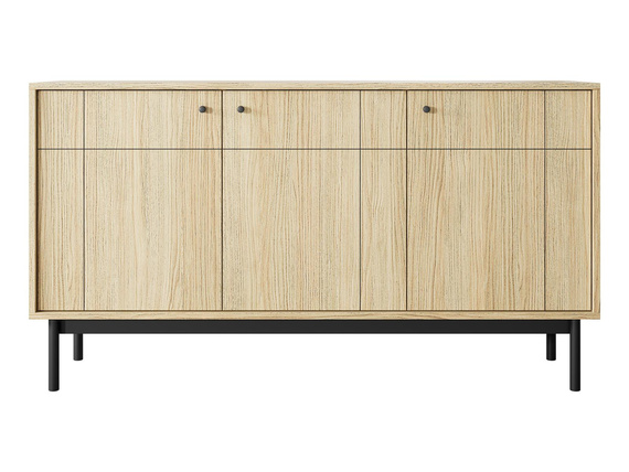 Kommode schmal mit 3 Türen LONDON Eiche linea