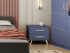 Nachtisch mit 2 Schubladen Gold Griffe ALEX II  