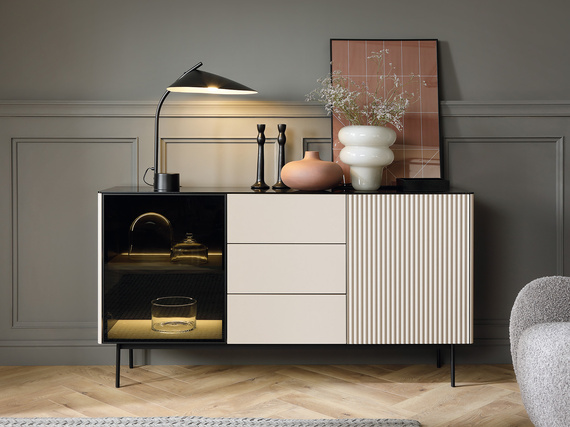 Kommode Kaschmir elegant modern LED OMBIS