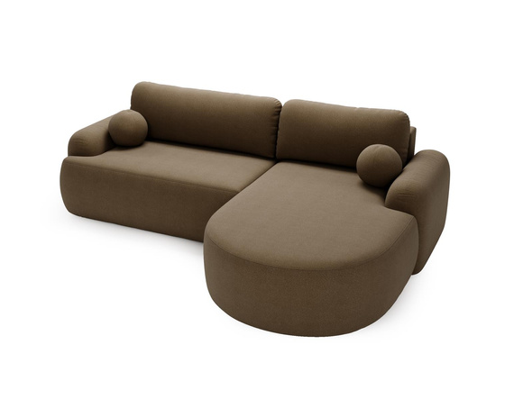 Luxuriöse Ecksofa L Form OLIO Braun