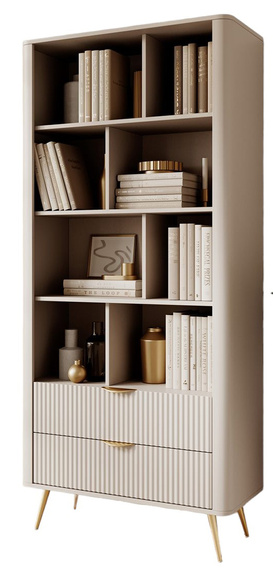 Bücherregal mit 2 Schubladen auf hohen Beinen BELLO