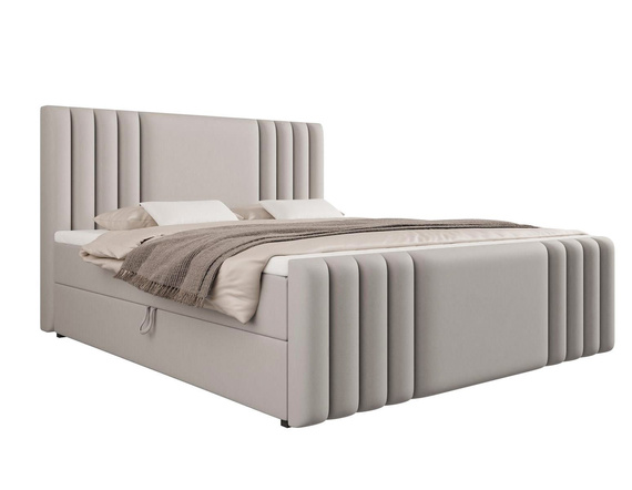 Modisches velvet grau Kontinentalbett 200x200 SARAH