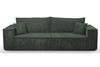 Schlafsofa mit Bettkasten und Cordstoff MONA Grün