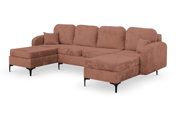 Ecksofa U-form BELLA Gelb