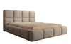 Bett aus Bouclé MERID Beige 120x200