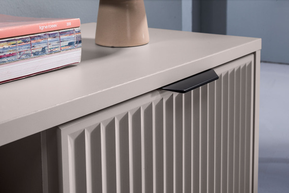 TV-Schrank mit 2 Klappen VIVAS geriffelte Front BLAU