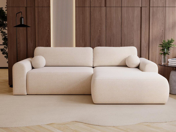 Design Ecksofa in modernem stil creme rechts AURA
