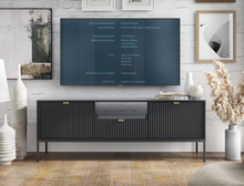 TV-Schrank mit Schublade und 2 Türen NANCY  Lowboard mit Lamellen