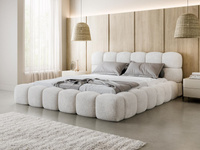Designerbett boucle BIZU 180x200 Weiß