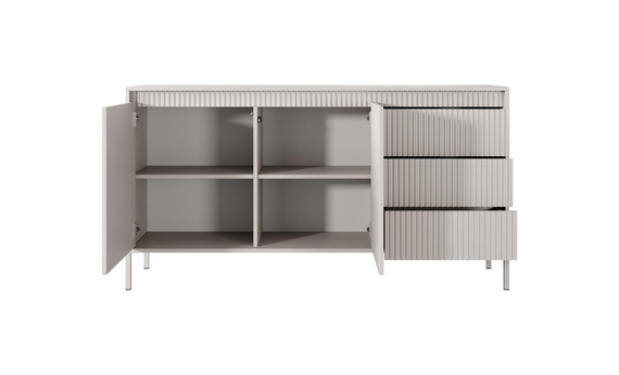 Kommode mit Lamellen JULO Beige
