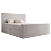 Luxus Boxspringbett mit Bettkasten 160x200 Grau 