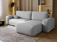 Ecksofa L-Form Rechts Schlaffunktion Stauraum Tedis Grau