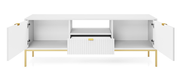 TV-Schrank mit Schublade und 2 Türen NANCY  Lowboard mit Lamellen