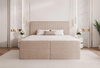 Boxbett mit Bettkästen Dunkelbeige Cordstoff 120x200 NEL